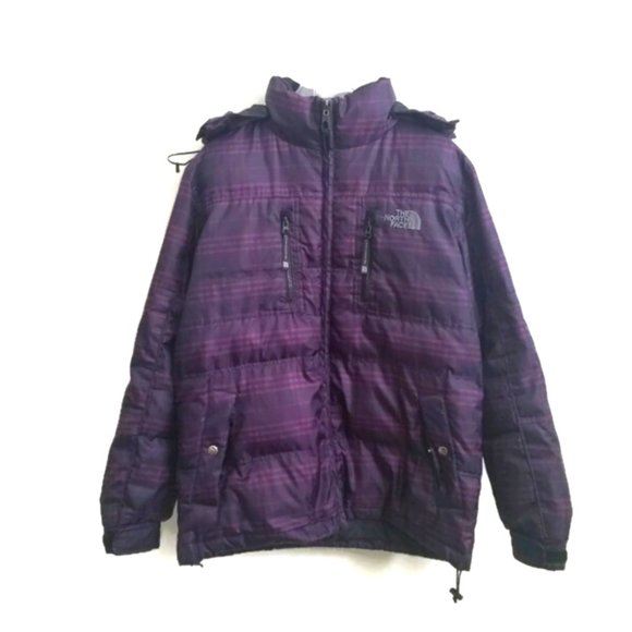 The North Face Jackets & Blazers - The North Face down jacket tartan purple sz Small
